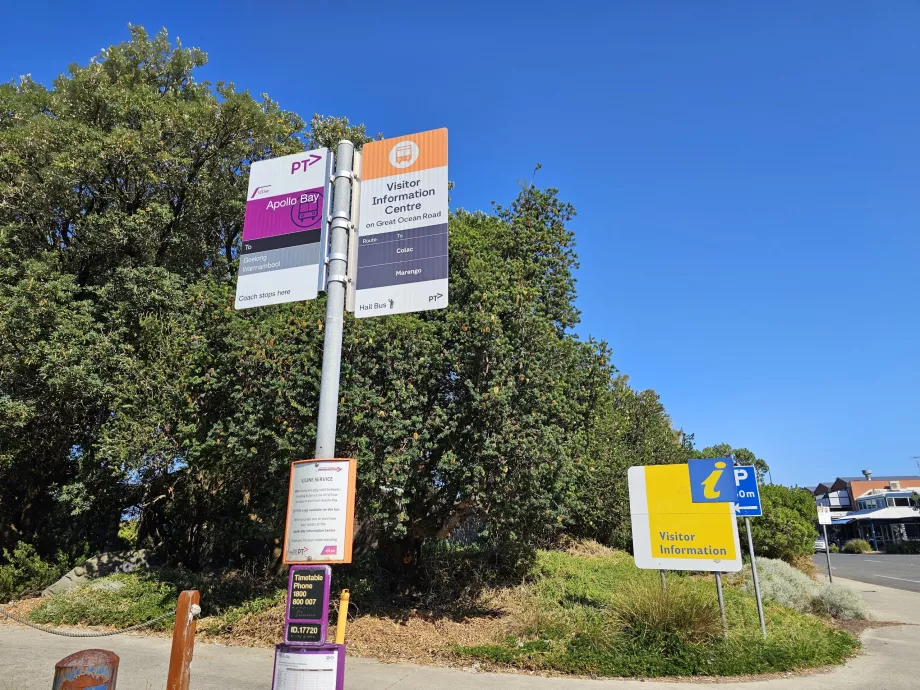 Paragem de autocarro em Apollo Bay