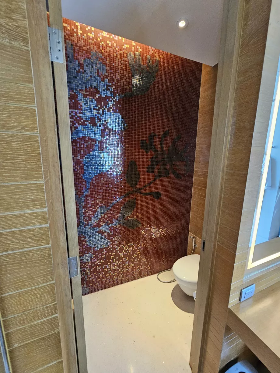 Casa de banho separada por uma porta da casa de banho