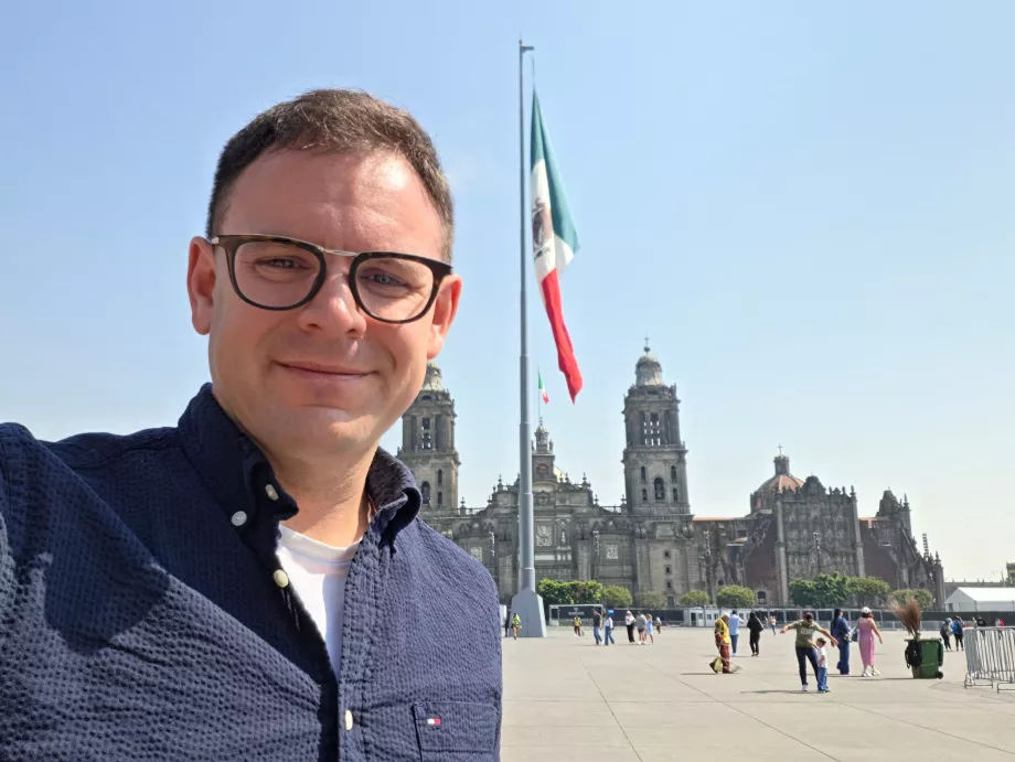Eu em Praça Zócalo