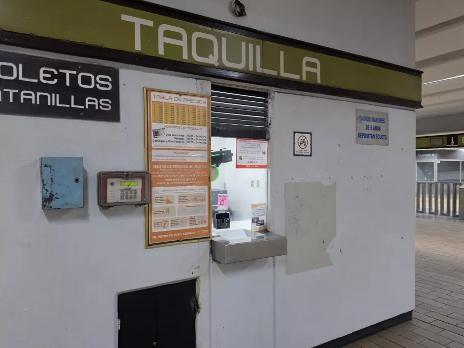Venda de bilhetes a dinheiro