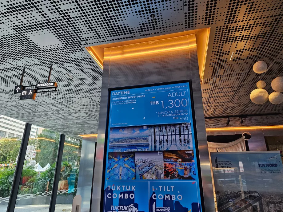 King Power Mahanakhon - lista de preços atual 2027