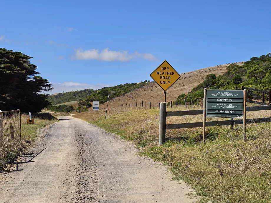 Estrada de cascalho