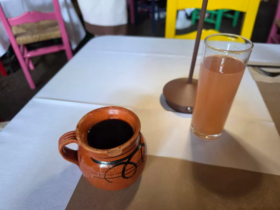 Café do Olla e sumo do dia