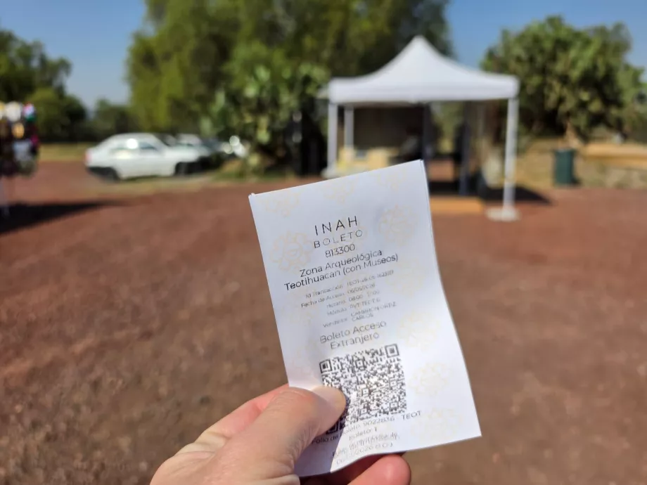 Bilhete para o local