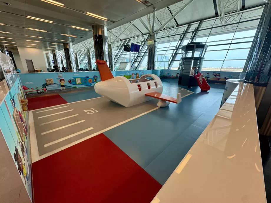 Cantinho das crianças no aeroporto