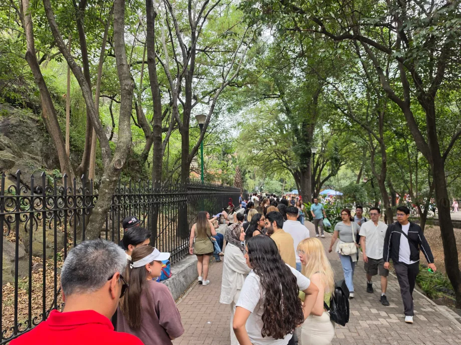Castelo de Chapultepec, fila para entrar