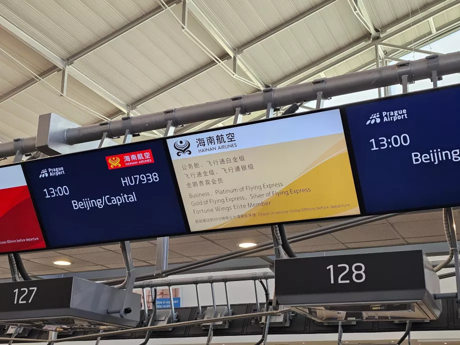 Check-in na classe executiva