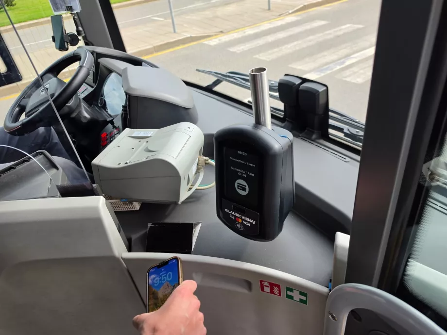 Pagamento com cartão no autocarro
