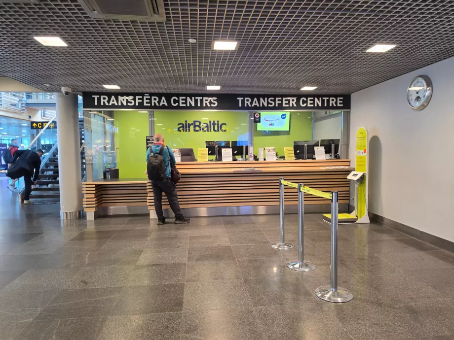 Balcão de transferências da AirBaltic
