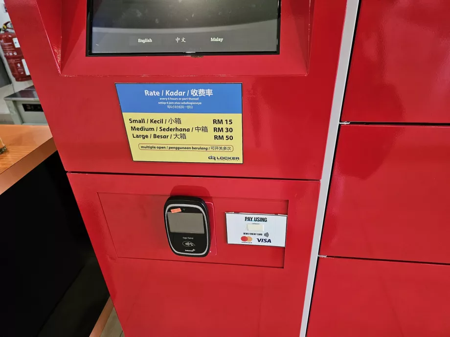Preço do depósito de bagagens