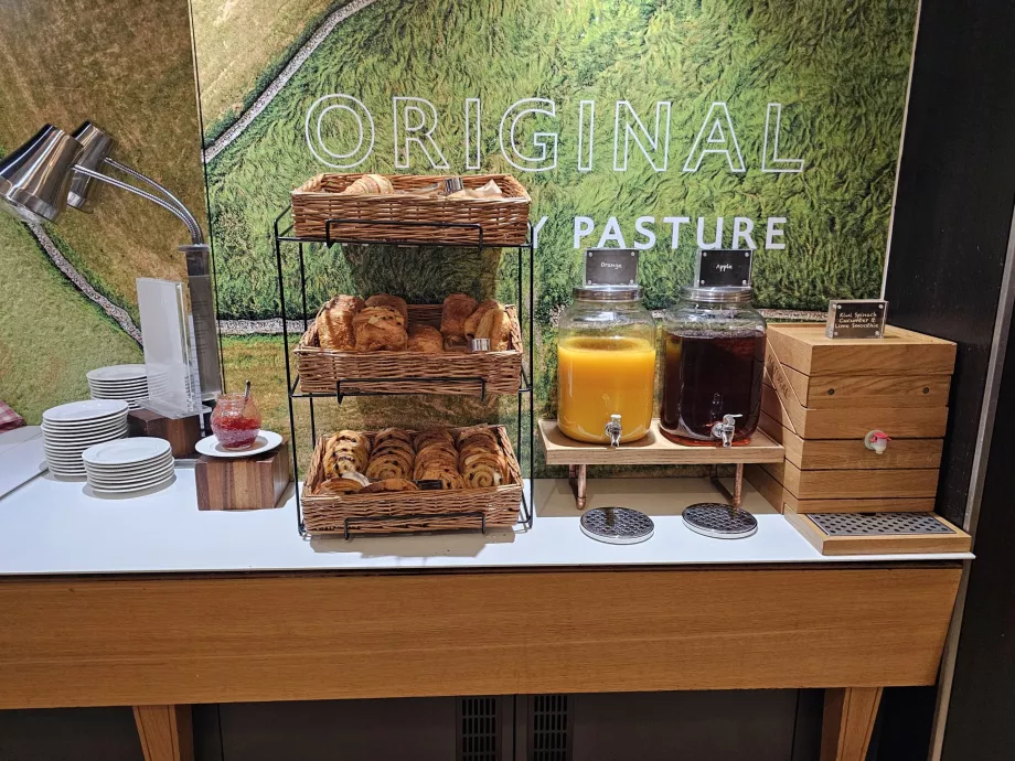 Sumos e produtos de pastelaria