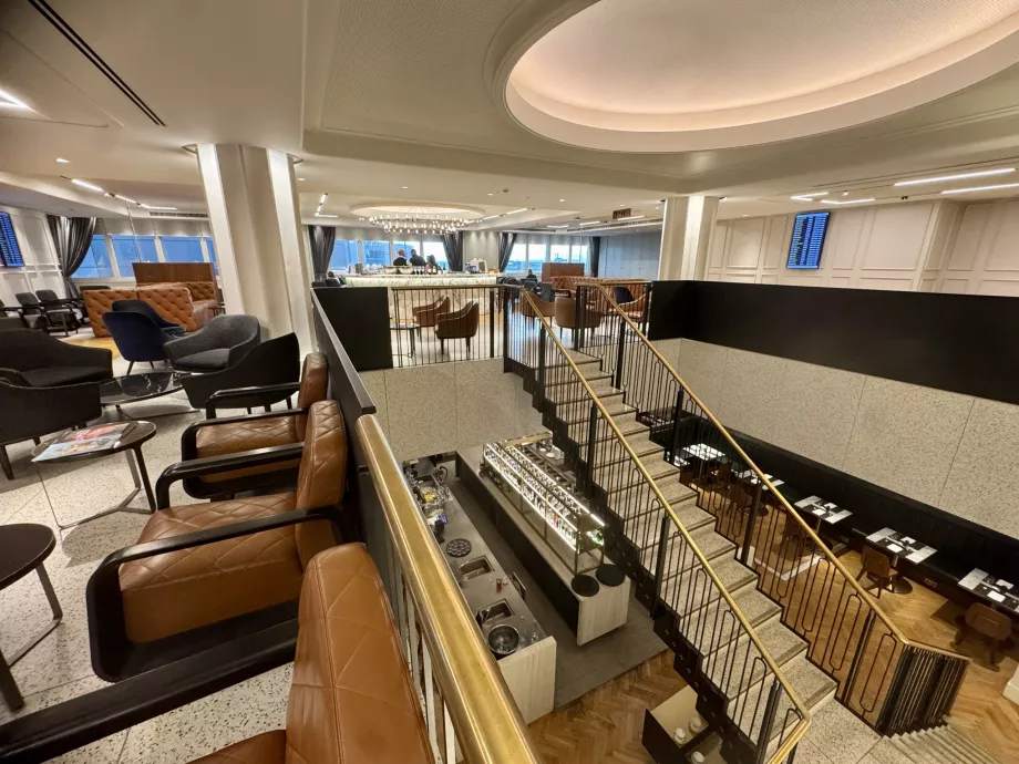 Vista da sala de estar a partir do piso superior