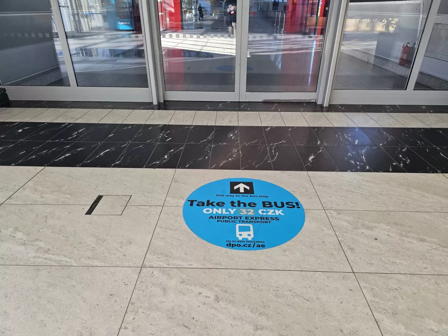 Direção para a paragem de autocarro