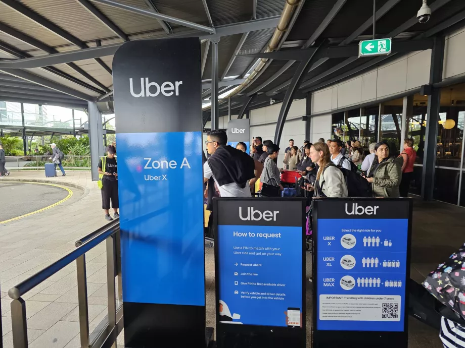 Uber, quiosque, terminal 1
