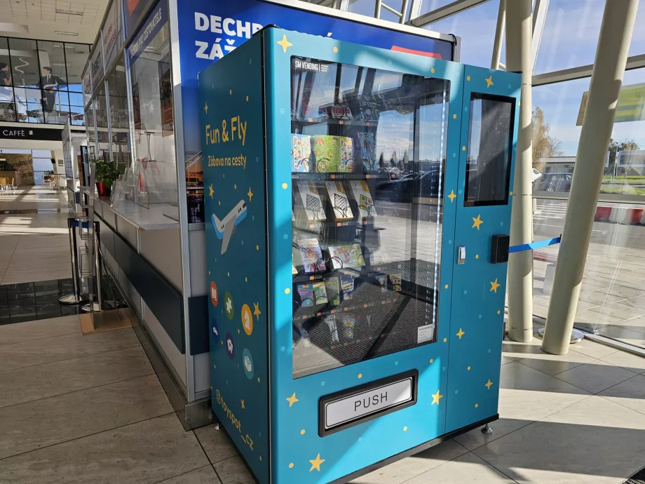 Máquina de venda automática com jogos de tabuleiro