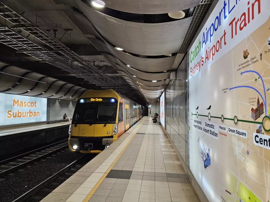Comboio para o aeroporto de Sydney