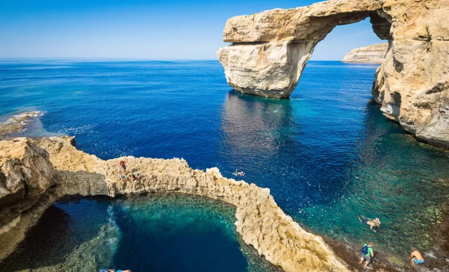 Formações rochosas em Malta