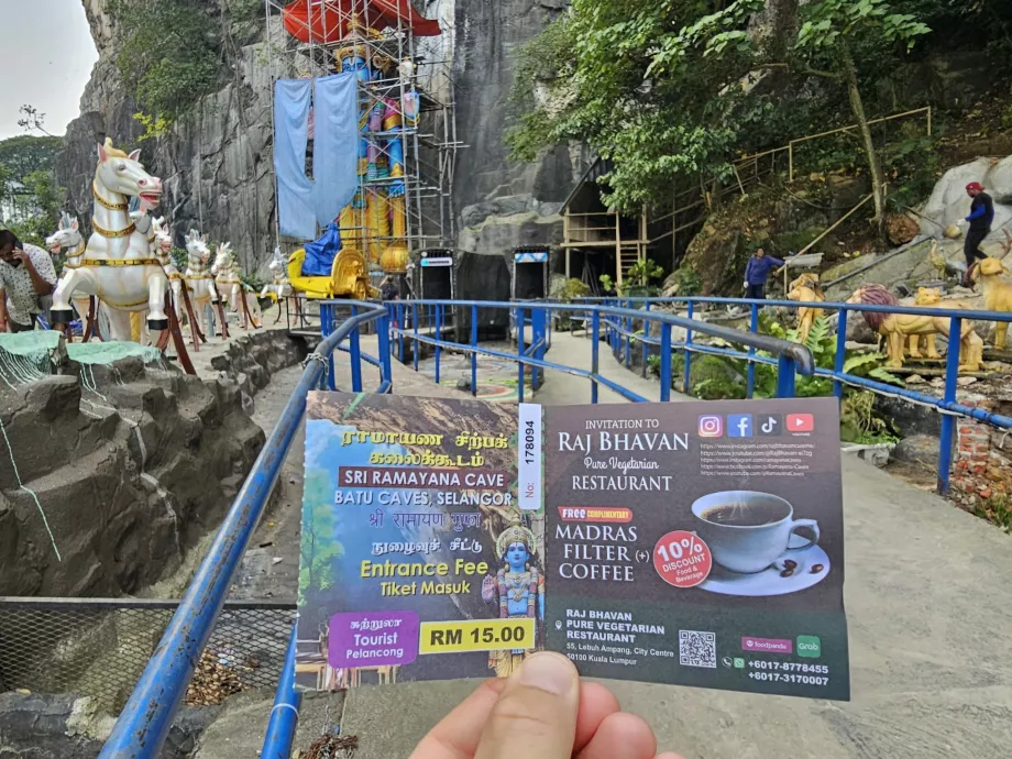 Bilhete para a gruta do Ramayana