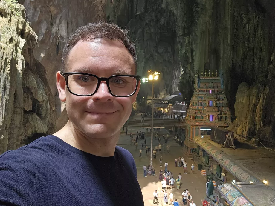 Eu em Batu Caves