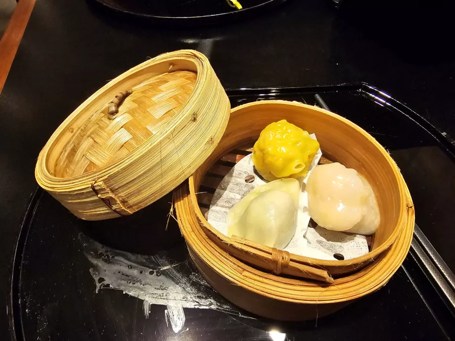 Bolinhos de massa dim sum