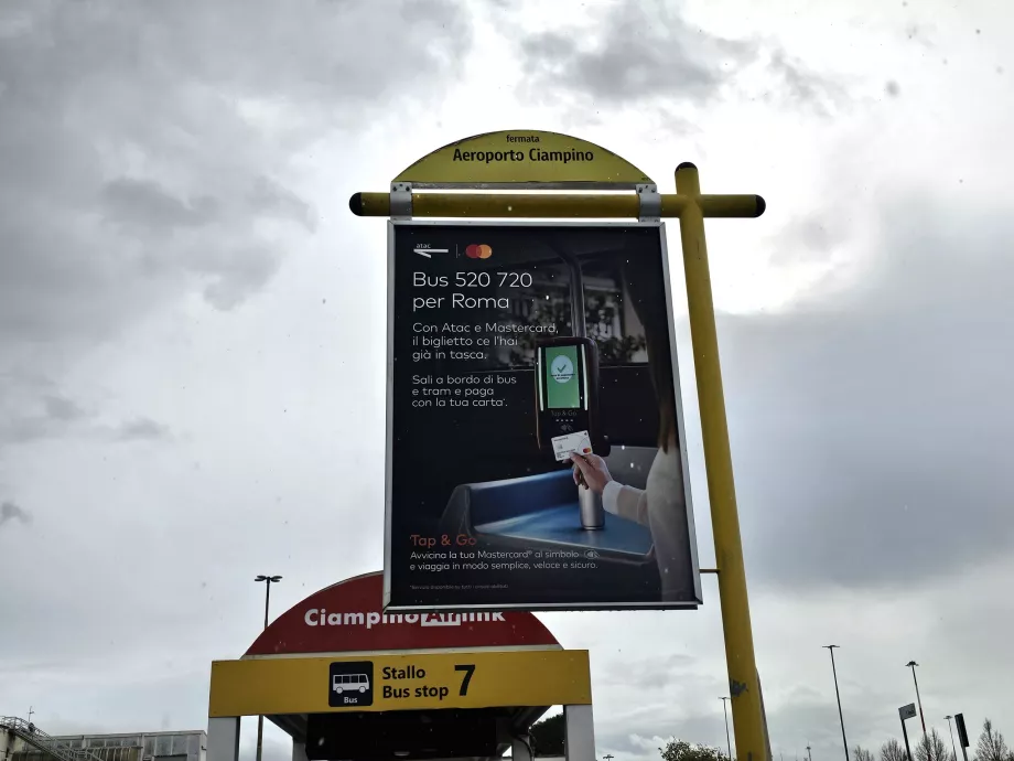 Informações sobre o pagamento com cartão no autocarro urbano ATAC