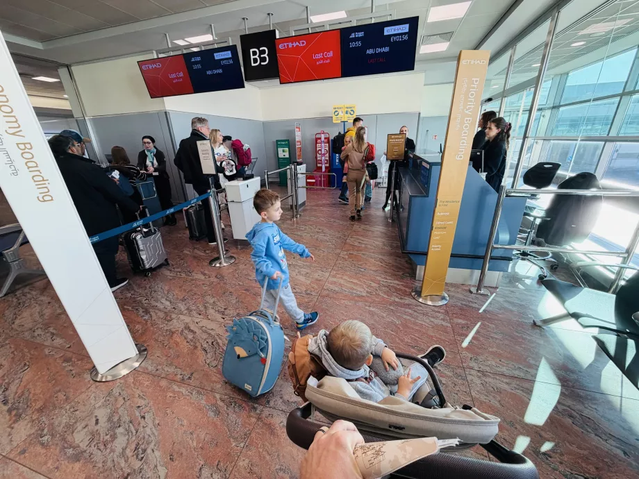 Entrada concebida para a classe executiva