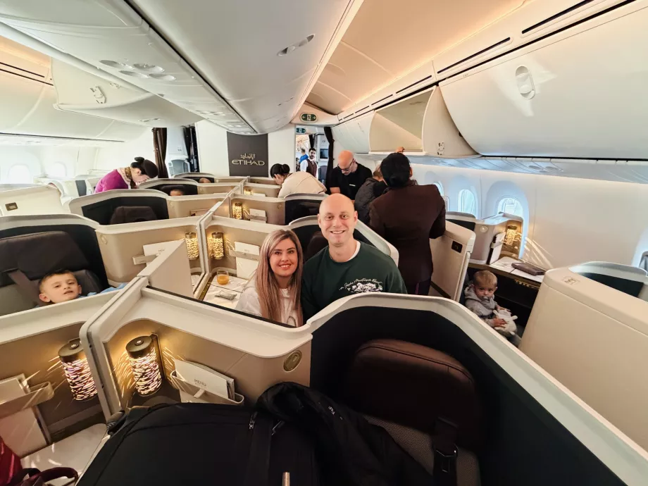 A minha pequena família pronta para partir