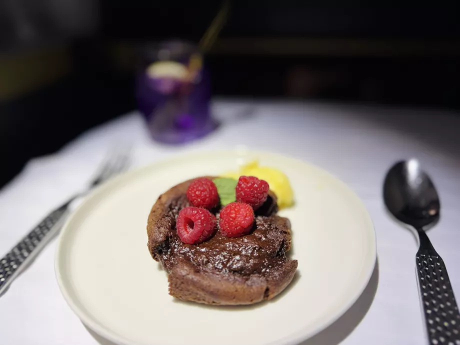 Fondant de chocolate e caramelo
