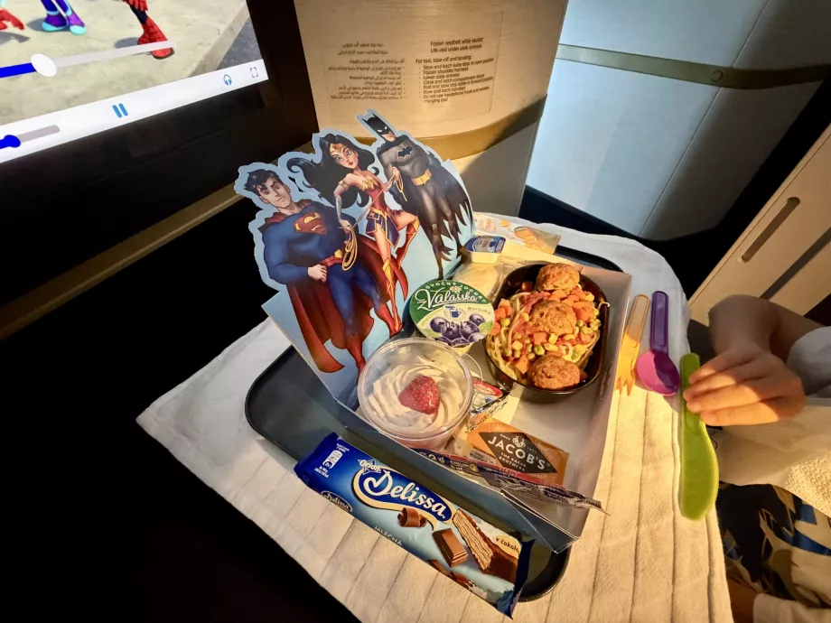 Menu para crianças da Etihad