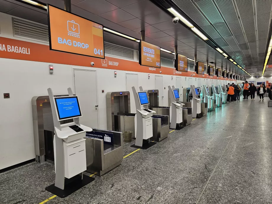 Check-in automático no aeroporto de Malpensa