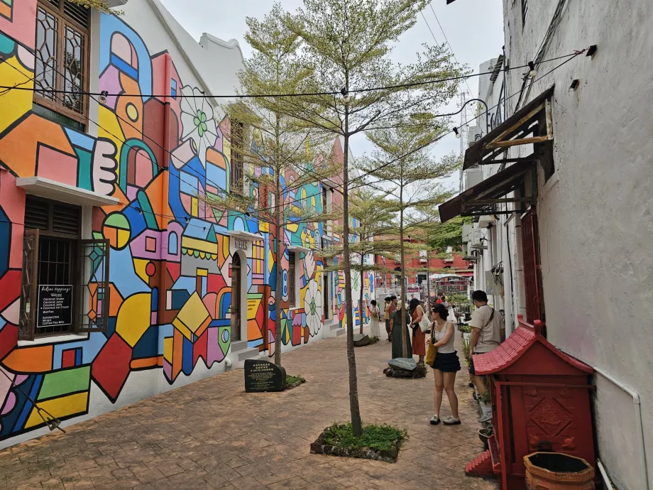 Murais perto de Malacca River Walk