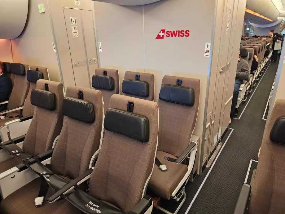 Vista da classe económica normal