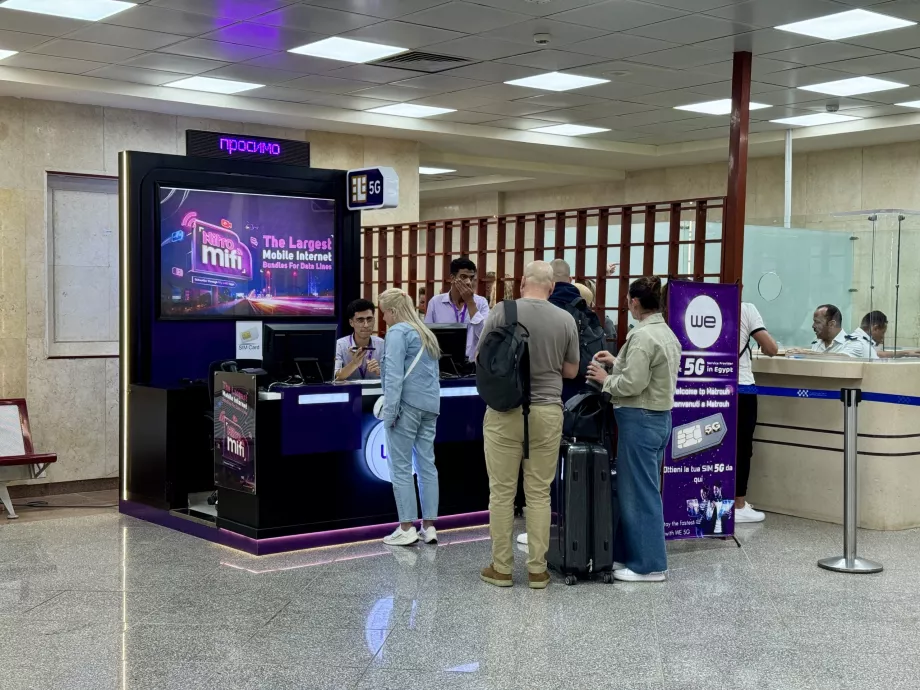 Loja egípcia de cartões SIM