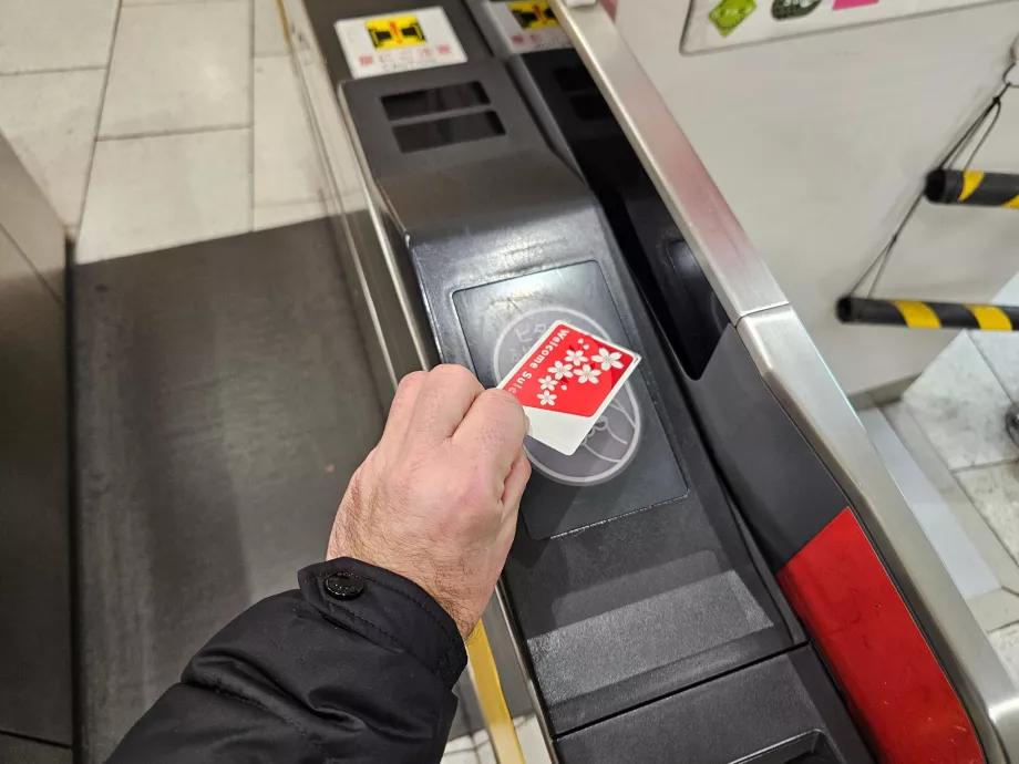 Pagamento da tarifa com cartão IC