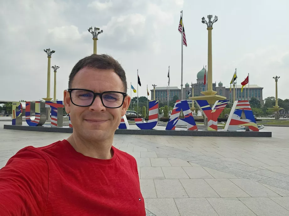 Eu no sinal de Putrajaya