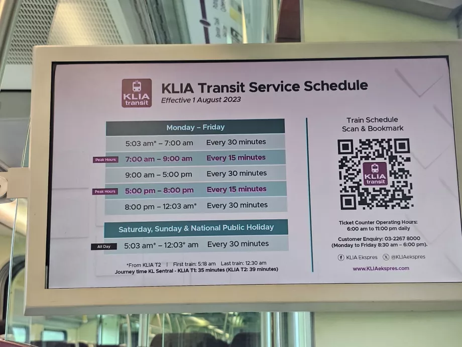 Frequência KLIA Transit