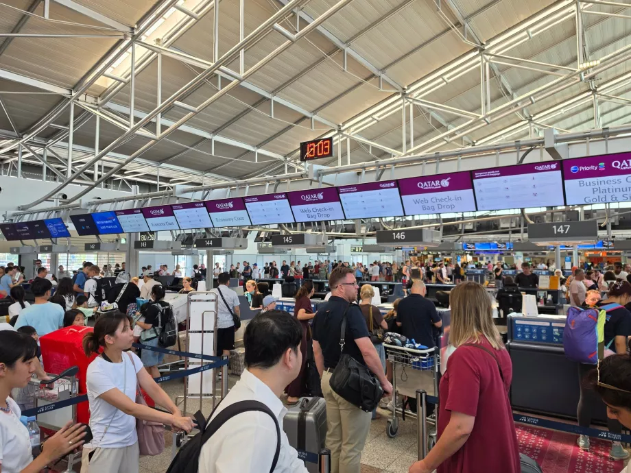 Check-in no Aeroporto de Praga