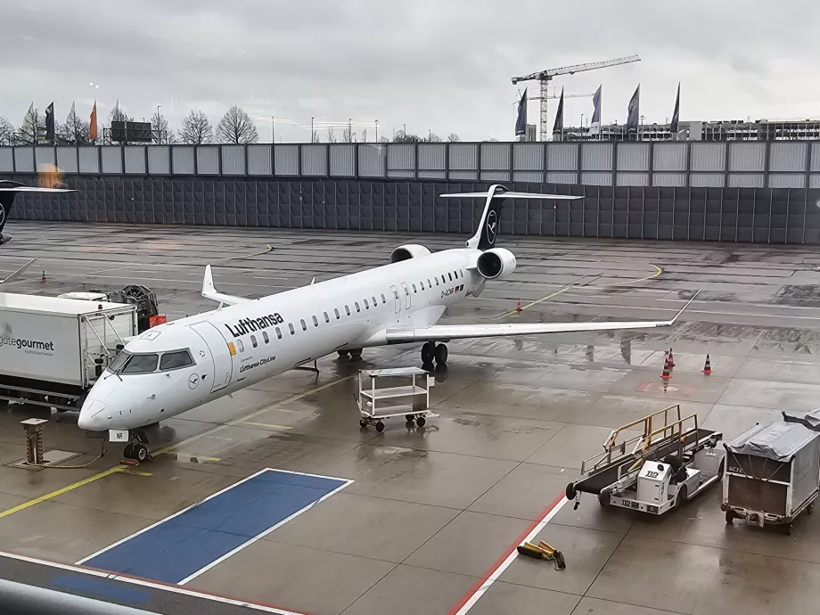O meu avião no stand em Munique