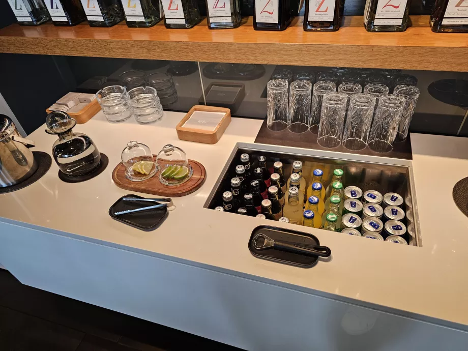 Bebidas na sala de fumadores