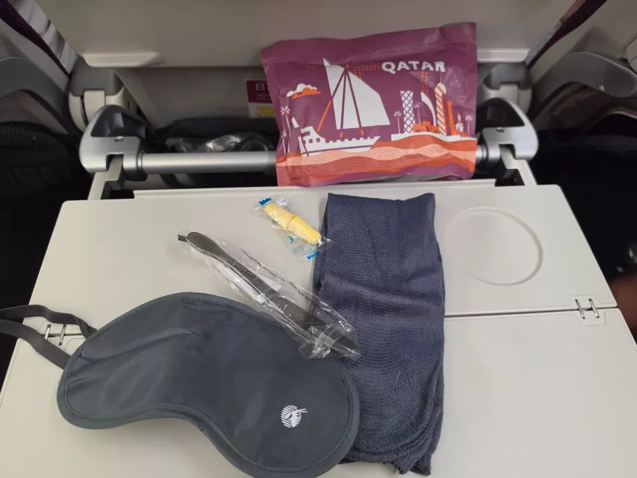Conteúdo do kit de comodidades