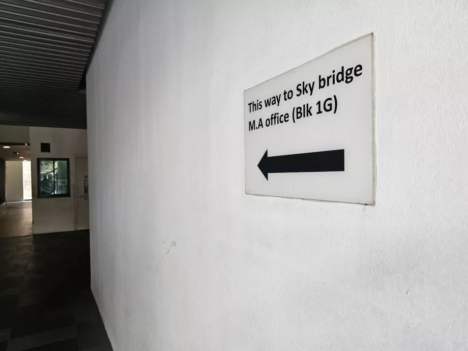 Entrada para a ponte aérea de Duxton