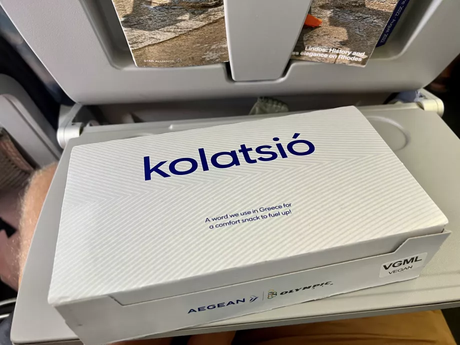 Caixa de comida da Aegean Airlines