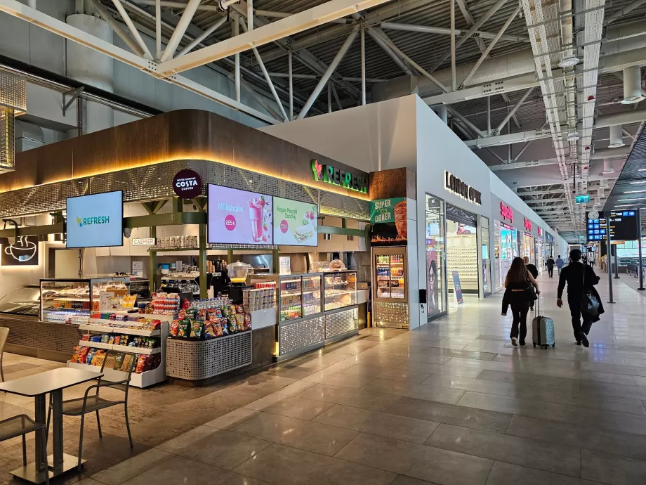 Lojas e restaurantes, Terminal 1, secção de trânsito doméstico