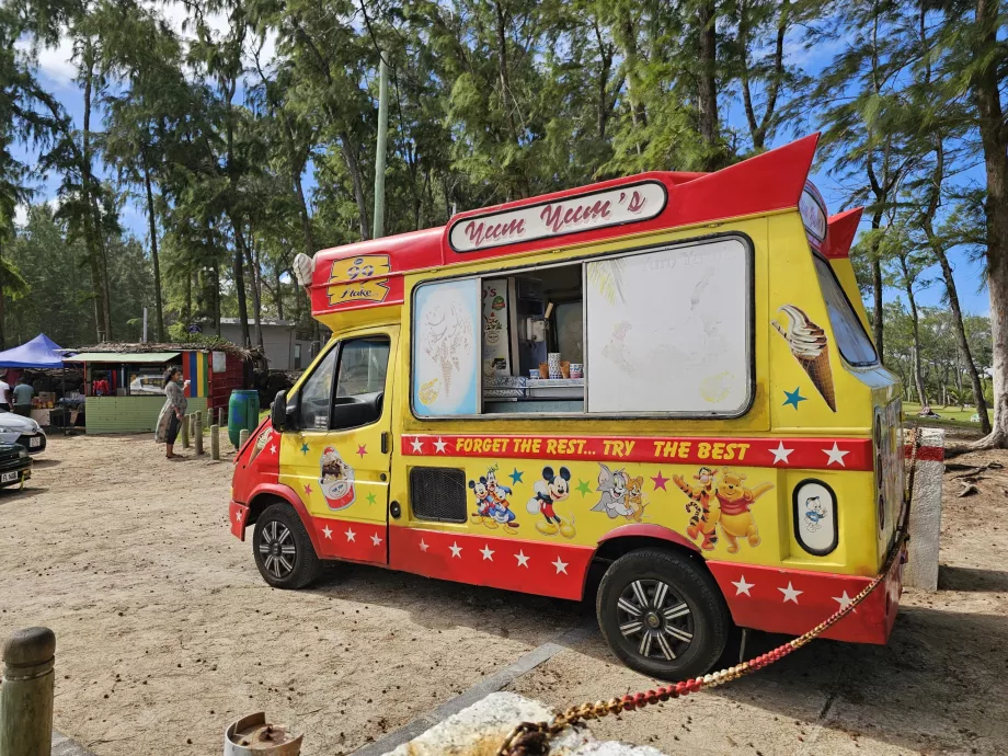 Barraca de gelados na praia de La Cambuse
