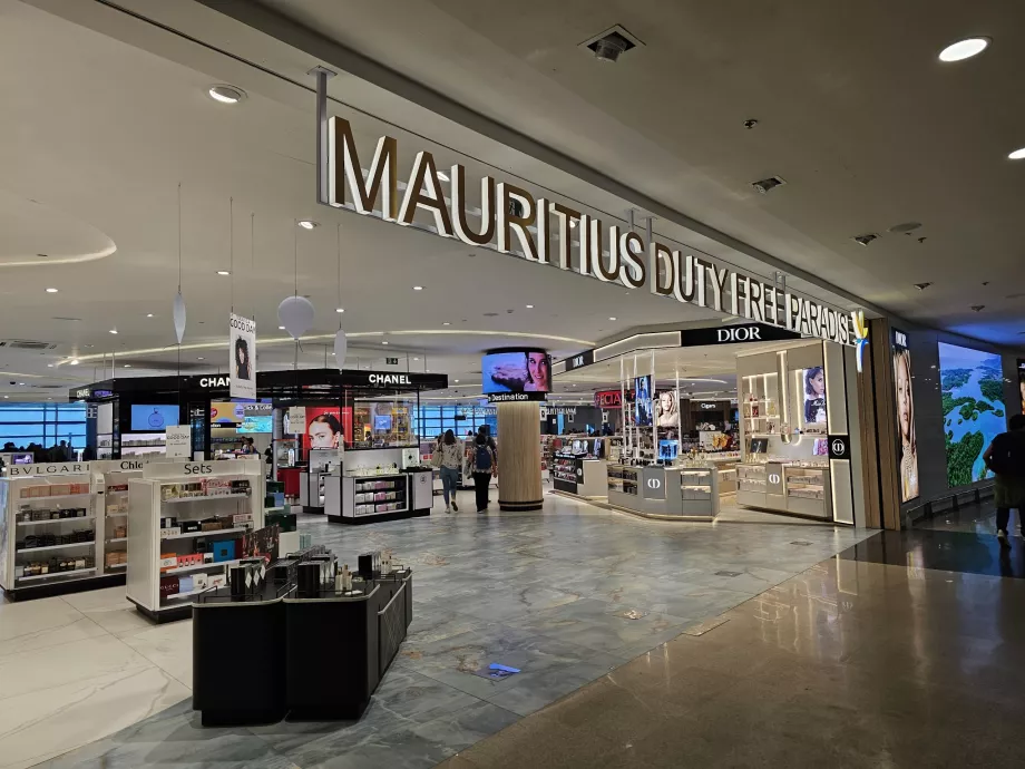 Loja Duty Free, aeroporto da Maurícia