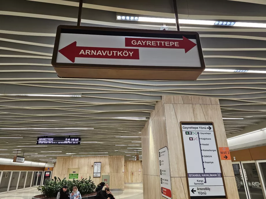 A direção de Gayrettepe para o centro