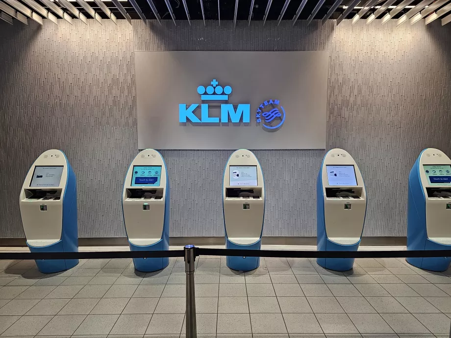 Quiosques de transferência da KLM
