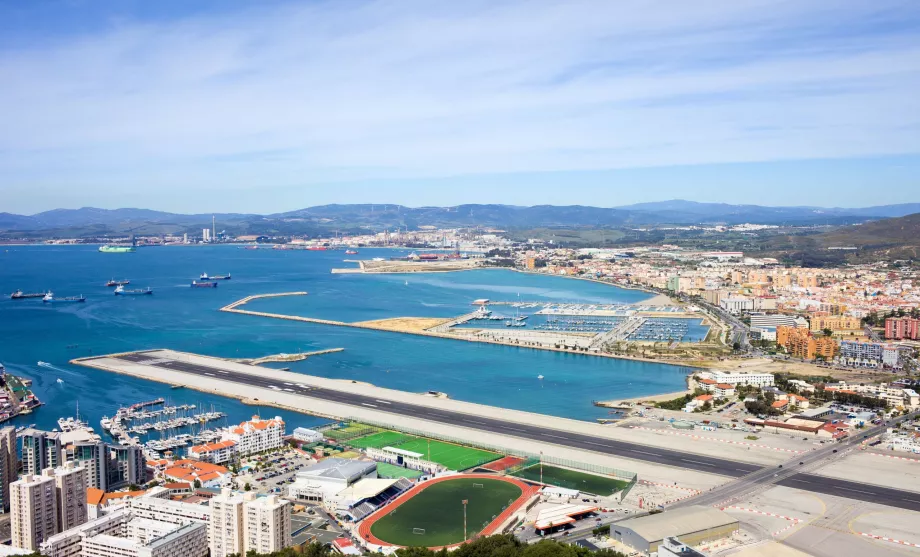 chegada pelo aeroporto de Gibraltar