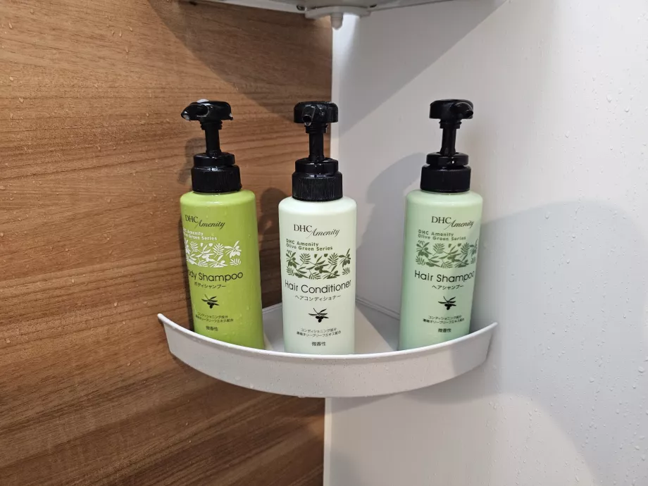 Amenidades gratuitas no duche