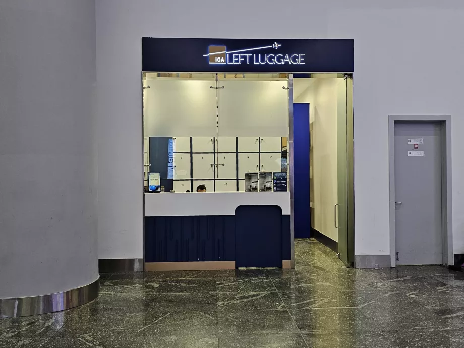 Armazenamento de bagagens na zona de trânsito